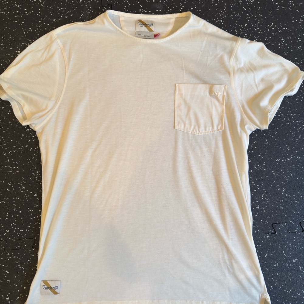 Tracksmith Off-White T-Shirt with Pocket